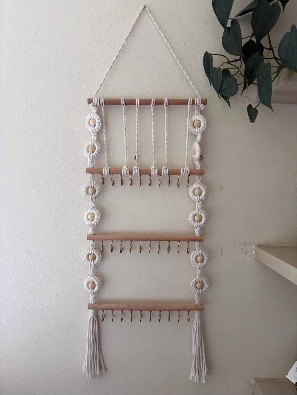 Boho-Style Multi-Tier Macrame Organizer